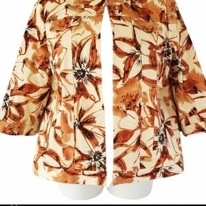 Alfred Dunner Vibrant Orange and Cream Jacket